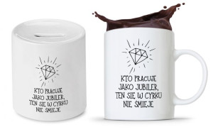 Zestaw Skarbonka + Kubek Dla Jubilera Prezent