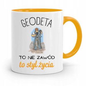Kubek Żółty Dla Geodety To Styl Życia Prezent
