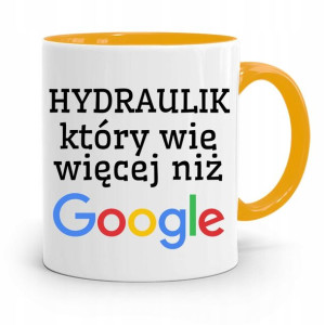 Kubek Żółty Dla Hydraulika Który Wie Więcej