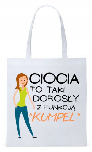 Dla Cioci Cioteczki Torba Eco Biała Shopper