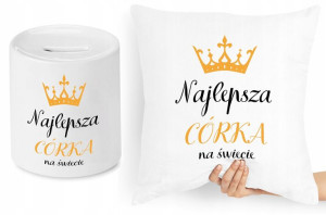 Dla Córki Zestaw Poduszka + Skarbonka Prezent