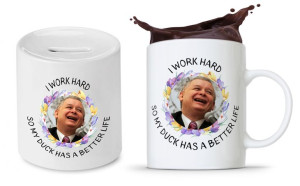 Zestaw Śmieszny Pis Kaczyński Kubek + Skarbonka