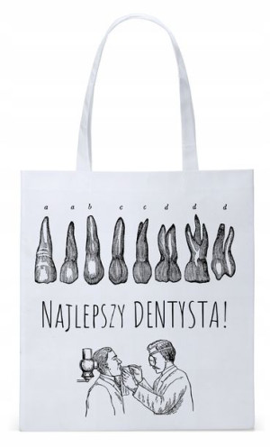 Dla Dentysty Stomatologa Torba Eco Biała Shopper
