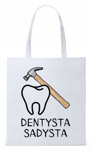 Dla Dentysty Stomatologa Torba Eco Biała Shopper