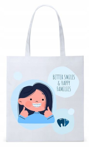 Dla Dentysty Stomatologa Torba Eco Biała Shopper