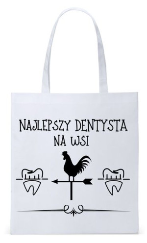 Dla Dentysty Stomatologa Torba Eco Biała Shopper