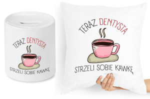 Dla Dentysty Zestaw Poduszka + Skarbonka Prezent