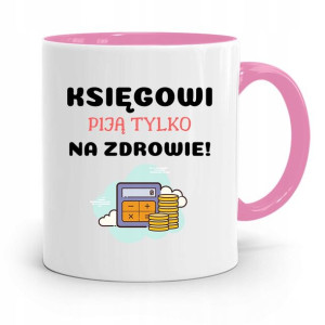 Kubek Różowy Prezent Dla Księgowej Księgowego