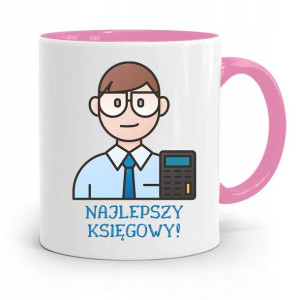 Kubek Różowy Prezent Dla Księgowej Księgowego