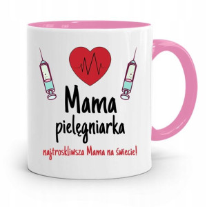 Kubek Różowy Prezent Dla Mamy Mama Pielęgniarka