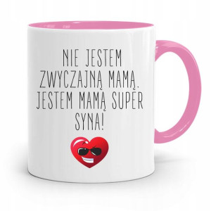 Kubek Różowy Prezent Dla Mamy Mama Super Syna