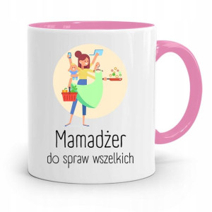 Kubek Różowy Prezent Dla Mamy Mamadżer Prezent