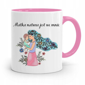 Kubek Różowy Prezent Dla Mamy Matka Natura Prezent