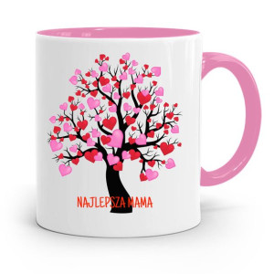 Kubek Różowy Prezent Dla Mamy Najlepsza Mama