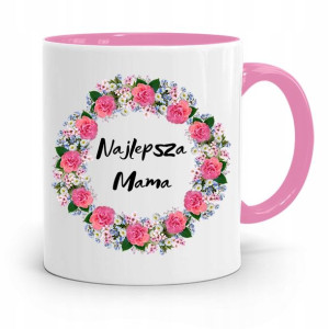 Kubek Różowy Prezent Dla Mamy Najlepsza Mama
