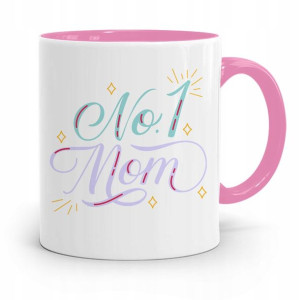 Kubek Różowy Prezent Dla Mamy No.1 Mom Prezent
