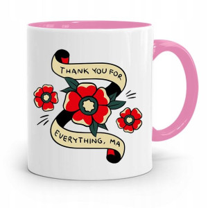 Kubek Różowy Prezent Dla Mamy Thank You For All