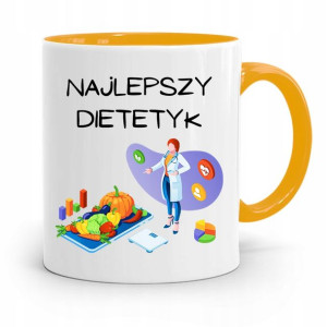 Dla Dietetyka Dietetyczki Kubek Żółty Na Prezent