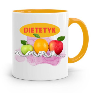 Dla Dietetyka Dietetyczki Kubek Żółty Na Prezent