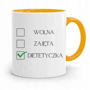 Dla Dietetyka Dietetyczki Kubek Żółty Na Prezent
