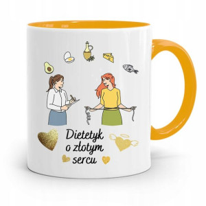 Dla Dietetyka Dietetyczki Kubek Żółty Na Prezent