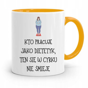 Dla Dietetyka Dietetyczki Kubek Żółty Na Prezent