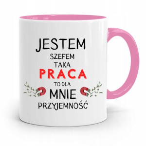 Kubek Różowy Prezent Dla Szefa Jestem Szefem