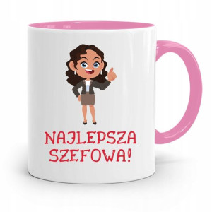 Kubek Różowy Prezent Dla Szefa Najlepsza Szefowa