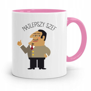 Kubek Różowy Prezent Dla Szefa Najlepszy Szef