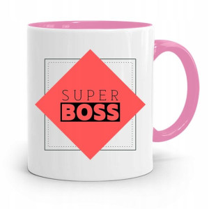 Kubek Różowy Prezent Dla Szefa Super Boss