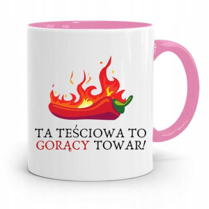 Kubek Różowy Prezent Dla Teściowej To Gorący Towar