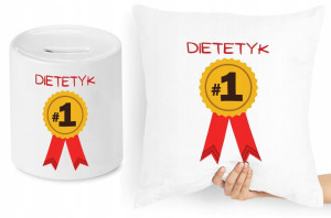 Dla Dietetyka Zestaw Poduszka + Skarbonka Prezent