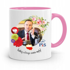 Kubek Różowy Prezydenta Andrzej Duda Pis