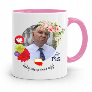 Kubek Różowy Prezydenta Andrzej Duda Pis