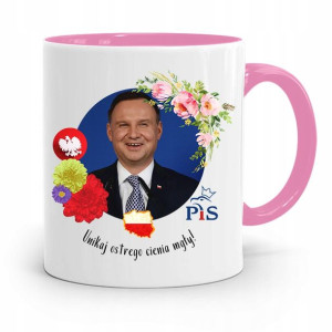 Kubek Różowy Prezydenta Andrzej Duda Pis