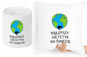 Dla Dietetyka Zestaw Poduszka + Skarbonka Prezent