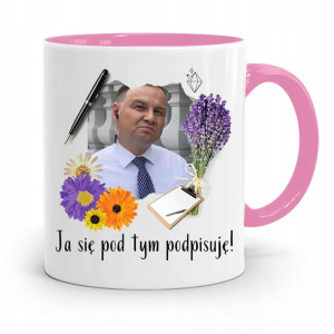 Kubek Różowy Prezydenta Andrzej Duda Pis