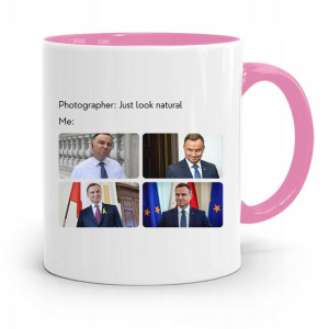 Kubek Różowy Prezydenta Andrzej Duda Pis