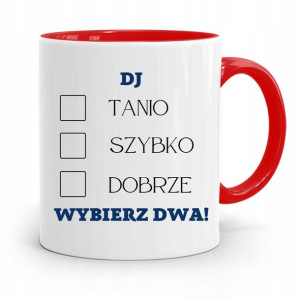 Dla Dja Muzyka Kubek Czerwony Dj Wybierz Dwa!