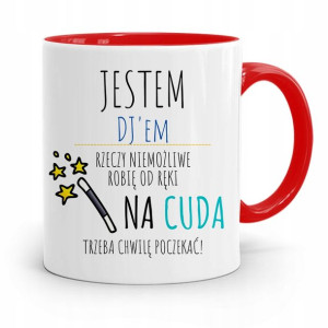 Dla Dja Muzyka Kubek Czerwony Jestem Djem Prezent