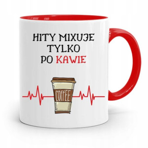 Dla Dja Muzyka Kubek Czerwony Mixuje Po Kawie
