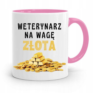 Kubek Różowy Weterynarza Na Wagę Złota Prezent