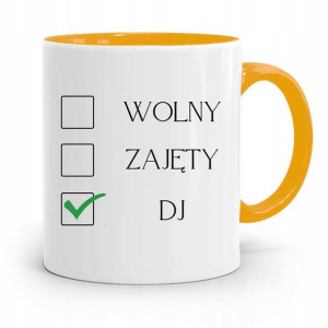 Dla Dja Muzyka Kubek Żółty Wolny Zajęty Dj Prezent
