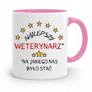 Kubek Różowy Weterynarza Najlepszy Weterynarz