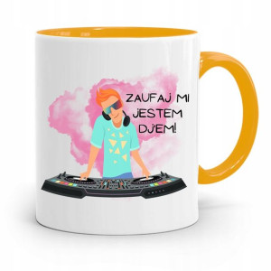 Dla Dja Muzyka Kubek Żółty Zaufaj Mi Jestem Dj!