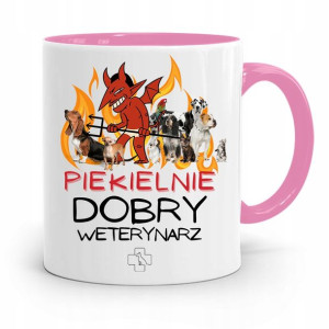 Kubek Różowy Weterynarza Piekielny Dobry Prezent