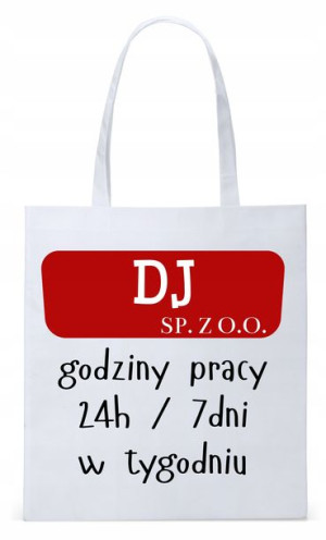 Dla Dja Muzyka Prezent Torba Biała Eco Shopper