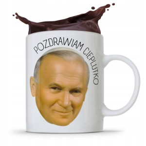 Kubek Śmieszny Prezent Jan Paweł Ii Papież Papaj