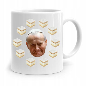 Kubek Śmieszny Prezent Jan Paweł Ii Papież Papaj