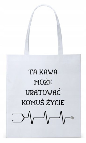 Dla Doktora Lekarza Torba Eco Biała Shopper